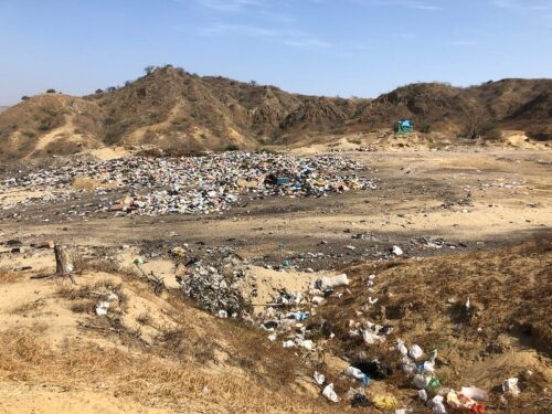 landscape with trash