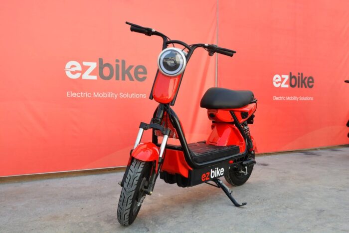 an orange electric bike (ezBike)