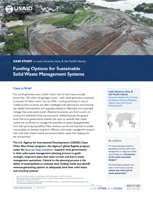 CCBO Sustainable Solid Waste Management case study cover image