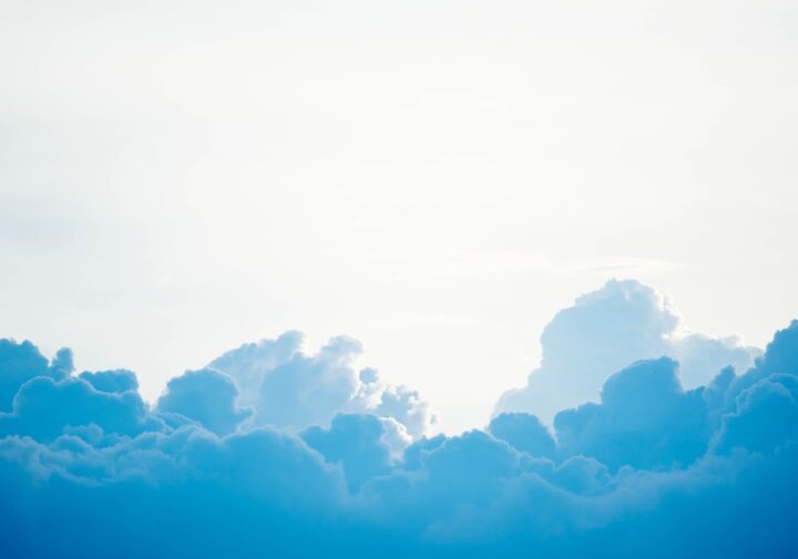 white clouds in a blue sky