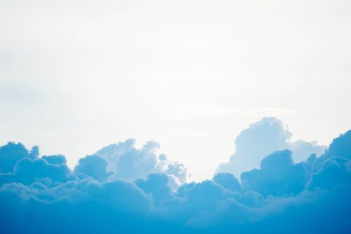 white clouds in a blue sky